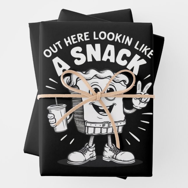 Feuille De Papier Cadeau Ici, On Dirait Un Snack Gâteau De Noël (En situation)