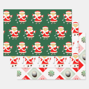 Feuille De Papier Cadeau Idées cadeaux de Noël de golf