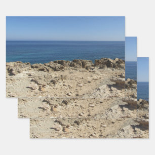 Feuille De Papier Cadeau Îles grecques Paysage méditerranéen