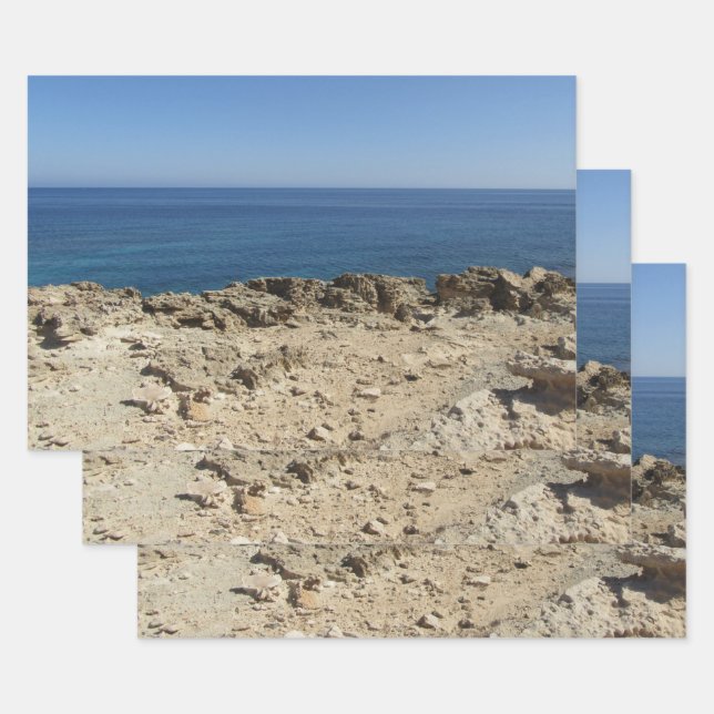 Feuille De Papier Cadeau Îles grecques Paysage méditerranéen (Lot)
