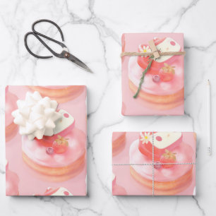 Feuille De Papier Cadeau Illustration de tarte aux fraises