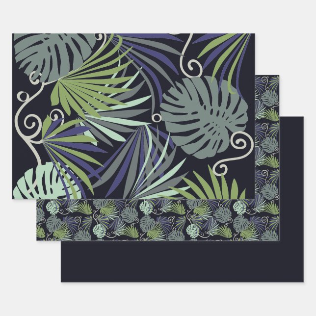 Feuille De Papier Cadeau Illustration des plantes intérieurs populaires de  (Lot)