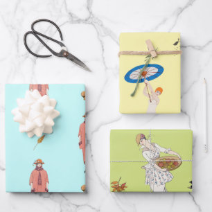 Feuille De Papier Cadeau Illustrations de la mode Vintage de George Barbier