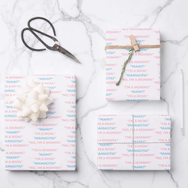 Feuille De Papier Cadeau "I'm a Mommy" Wrapping Paper – Love Island (Recto)