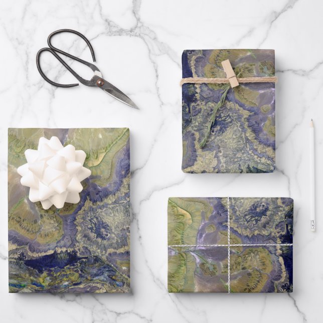 Feuille De Papier Cadeau Image couleur satellite cool (Recto)