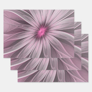 Feuille De Papier Cadeau Imaginaire Fleur Plum Abstrait Flore Fractal Art