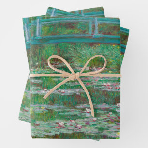 Feuille De Papier Cadeau Impressionniste japonais de Footbridge Claude Mone
