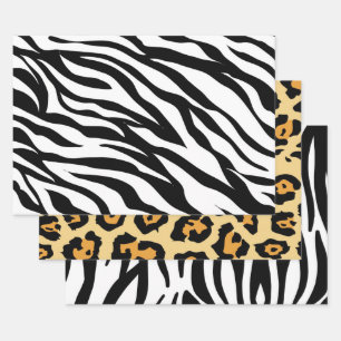 Feuille De Papier Cadeau imprimé zebra stripes