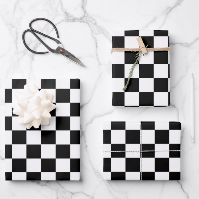Feuille De Papier Cadeau Indicateur Checker (Recto)