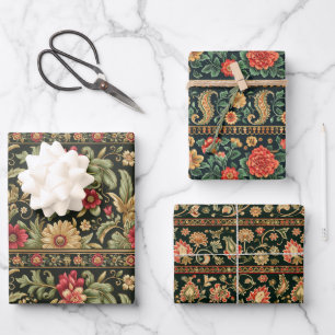 Feuille De Papier Cadeau Indien Festif traditionnel