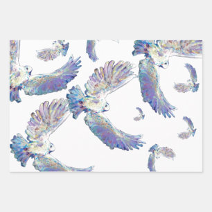 Feuille De Papier Cadeau Inséparable de la paix de la colombe blanche Maure