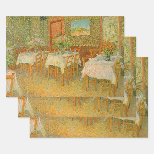 Feuille De Papier Cadeau Intérieur d'un restaurant (Lot)