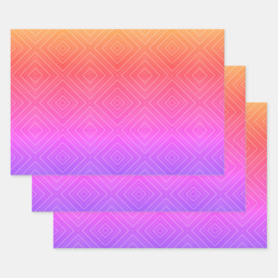 Feuille De Papier Cadeau Ipanema Arc-en-ciel Hypnotique Diamant Moderne Pop