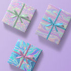 Iridescente métallique arc-en-ciel rose Aqua viole