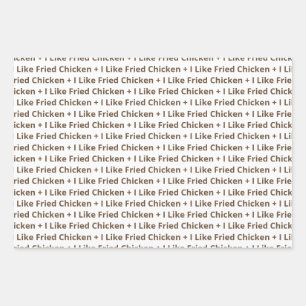 Feuille De Papier Cadeau J'Aime Le Poulet Frit