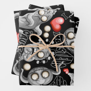 Feuille De Papier Cadeau J'aime les monstres parce que les gens aiment les 