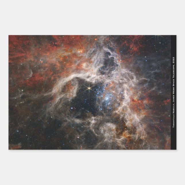 Feuille De Papier Cadeau James Webb Tarantula Nebula Hi-Res Image 2022 (Devant)