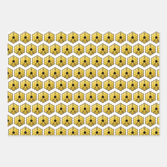 Feuille De Papier Cadeau James Webb Télescope spatial Motif miroir JWST (Devant)