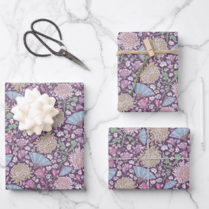 Feuille De Papier Cadeau Jardin de printemps Chrysanthème de la fête des mè