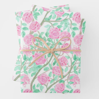 Feuille De Papier Cadeau Jardin rose de Preppy