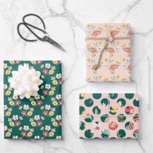Feuille De Papier Cadeau Jardin rose Shabby