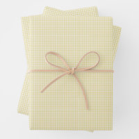 Jaune en vichy mignon classique simple plaid