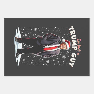 Feuille De Papier Cadeau Je suis juste un type Trump, type cool, Noël, Sant
