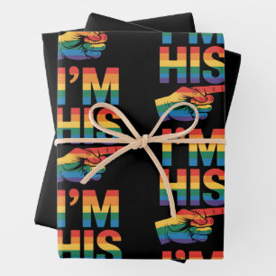 Feuille De Papier Cadeau Je suis son couple gay qui correspond à la fierté 