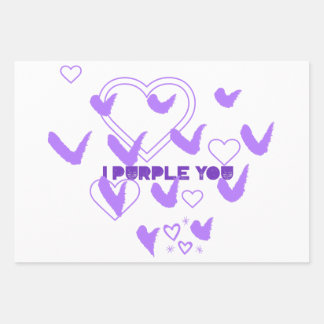 Feuille De Papier Cadeau Je Vous Purple