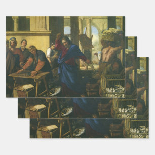 Feuille De Papier Cadeau Jésus Christ Nettoyage du Temple