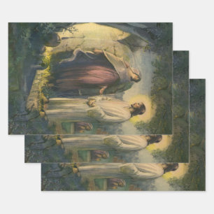 Feuille De Papier Cadeau Jésus Christ ressuscité par la tombe par ML Greer
