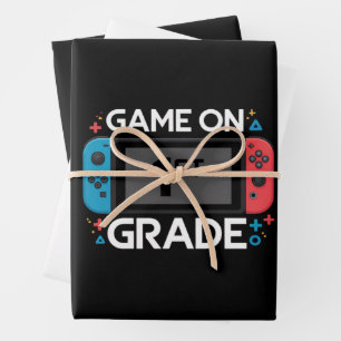 Feuille De Papier Cadeau Jeu activé 1re année de primaire Funny Gamer retou