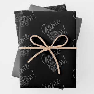 Feuille De Papier Cadeau Jeu de rôle Dés de joueur de rôle sur table vint