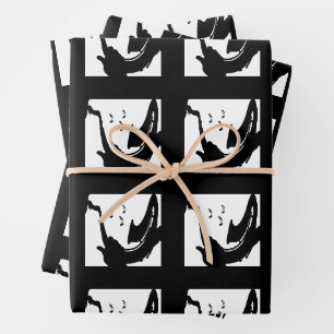 Feuille De Papier Cadeau Jeu de saxophone surréaliste