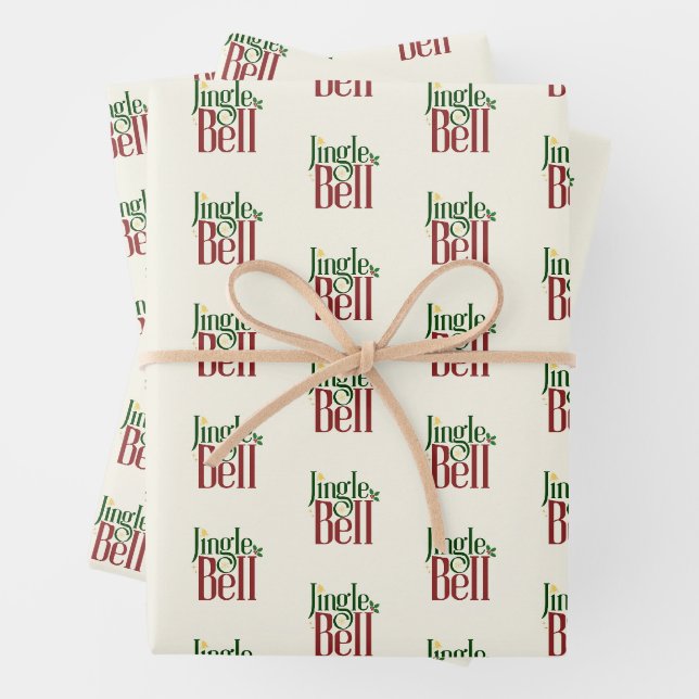 Feuille De Papier Cadeau Jingle Bell (En situation)