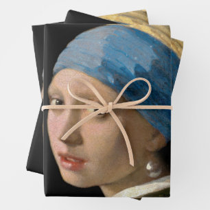 Feuille De Papier Cadeau Johannes Vermeer - Fille avec une oreille perle