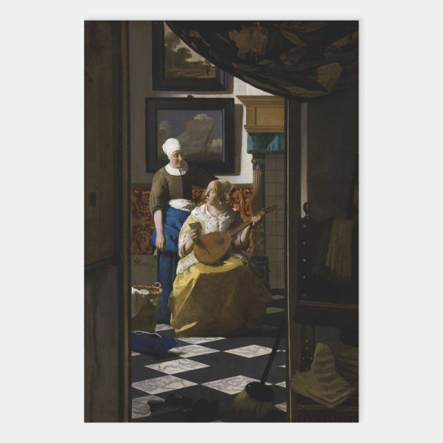 Feuille De Papier Cadeau Johannes Vermeer - La lettre d'amour (Créateur téléchargé)
