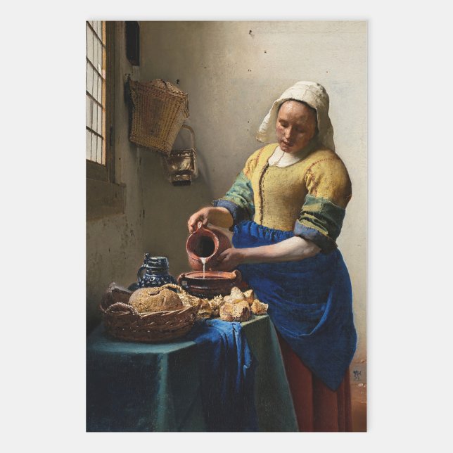 Feuille De Papier Cadeau Johannes Vermeer - La Milkmaid (Créateur téléchargé)