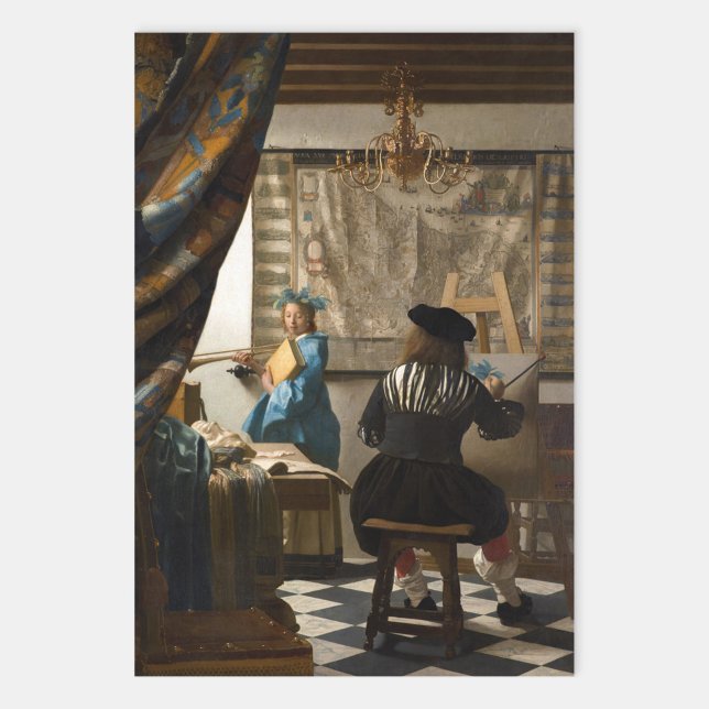 Feuille De Papier Cadeau Johannes Vermeer - L'Allégorie de la Peinture (Créateur téléchargé)