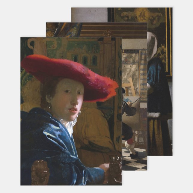 Feuille De Papier Cadeau Johannes Vermeer - Sélection de chefs-d'oeuvre (Créateur téléchargé)