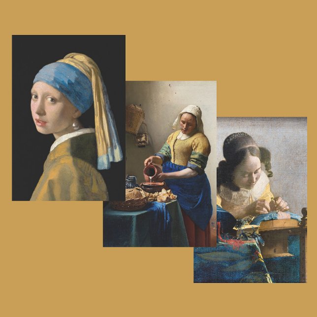 Feuille De Papier Cadeau Johannes Vermeer - Sélection de chefs-d'oeuvre (Créateur téléchargé)