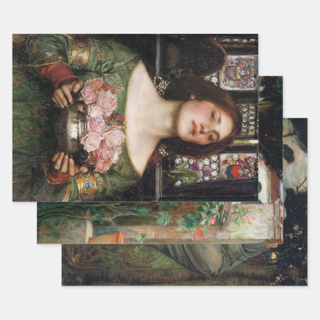 Feuille De Papier Cadeau John Williams Waterhouse Pre Raphaelite (Lot)