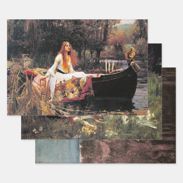 Feuille De Papier Cadeau John Williams Waterhouse Pre Raphaelite (Lot)