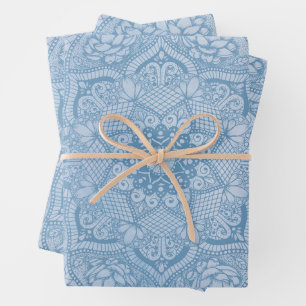 Feuille De Papier Cadeau Joli bleu Sacré Lotus Fleur Fleur de fleurs Mandal