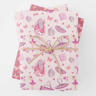 Feuille De Papier Cadeau Joli dans Pink Ballerina Fête d'anniversaire de fi
