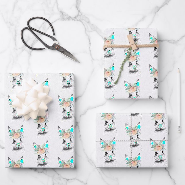 Feuille De Papier Cadeau Joli lapin de Pâques (Recto)