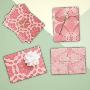Feuille De Papier Cadeau Joli Motif rose pâle moderne