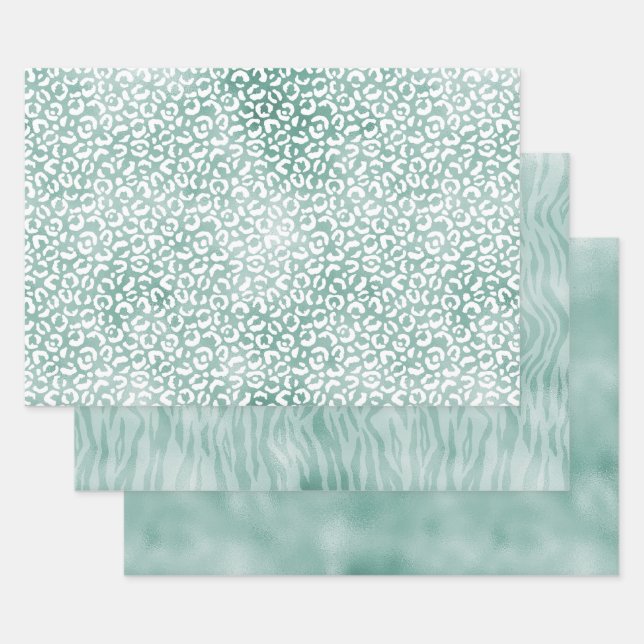 Feuille De Papier Cadeau Joli Poster de animal Mint (Lot)