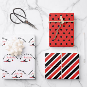 Feuille De Papier Cadeau Joli Red Ladybug moderne