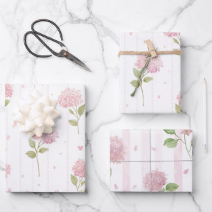 Feuille De Papier Cadeau Jolie douche de mariée florale rose